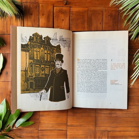 VINTAGE Around the World in Eighty Days by Jules Verne Classic Illustrated - Picture 8 of 10